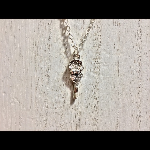 Sterling Silver Plate Spoon Necklace Minimalist - Picture 5 of 8